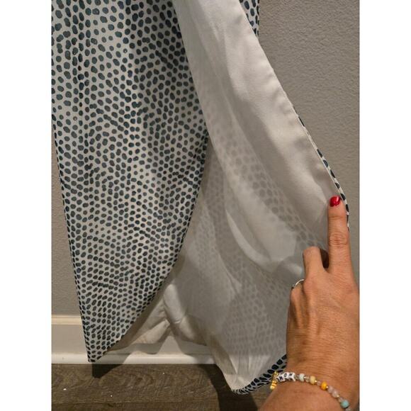 Elle Zeitoune Women's Green Polka Dot Satin Maxi Dress Size M 340 MSRP - Picture 5 of 11